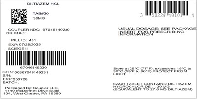 Label (Diltiazem HCl 30mg)